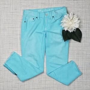 Madewell Women’s Ankle Skinny Zip Sky‎ Blue Jeans Size 26